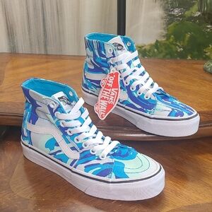 New with tags! Vans SK8 Hi Tapered Bright Blue Vibrations Sneakers Womens 6